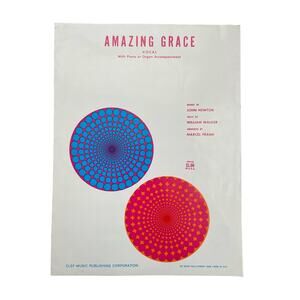 Amazing Grace John Newton William Walker Marcel Frank Vintage Sheet Music 1971